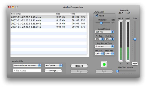 Audio Companion för Mac OS X